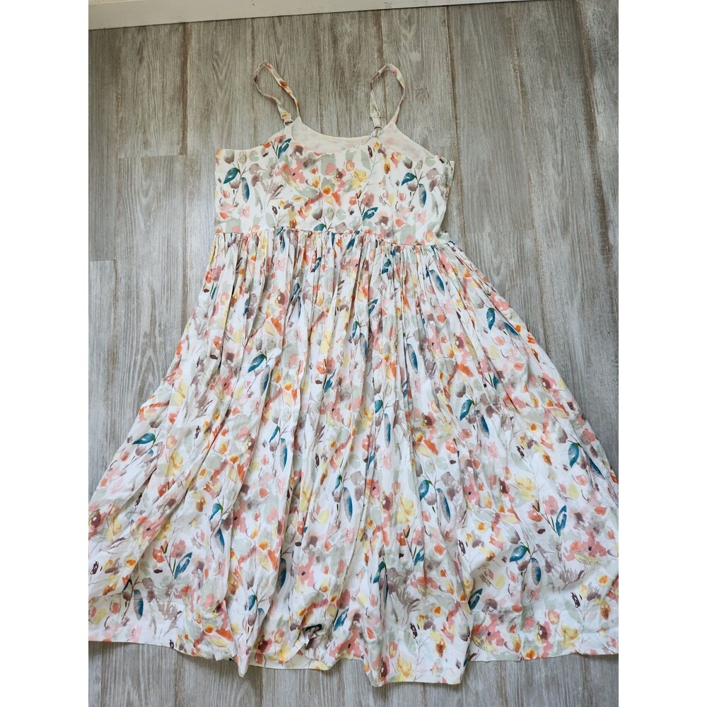 Sweet Magnolia Dress Womens XL Floral Cotton Sleeveless Strappy Fit & Flare EUC - Picture 10 of 10